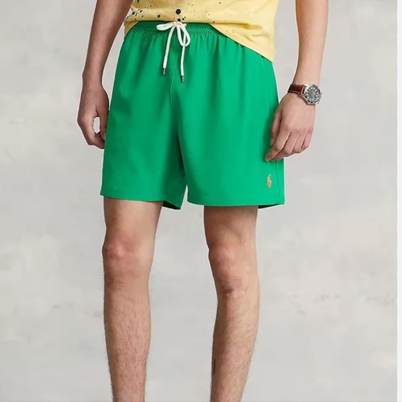 Polo By Ralph Lauren Vintage Green Swim Trunks - Picture 1 of 11